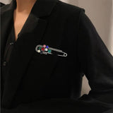 Maxbell Brooch Pin Sweater Shawl Clips Glitter for Ornament Christmas Women Girls Silver