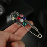 Maxbell Brooch Pin Sweater Shawl Clips Glitter for Ornament Christmas Women Girls Silver