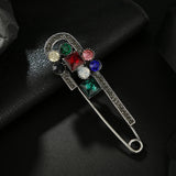 Maxbell Brooch Pin Sweater Shawl Clips Glitter for Ornament Christmas Women Girls Silver