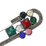 Maxbell Brooch Pin Sweater Shawl Clips Glitter for Ornament Christmas Women Girls Silver