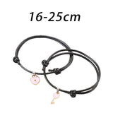 Maxbell Heart Decor Matching Bracelets Set for Women Men Delicate Accessory Pink