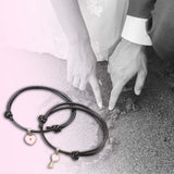 Maxbell Heart Decor Matching Bracelets Set for Women Men Delicate Accessory Pink