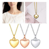 Maxbell Openable Memorial Urn Necklace Fashion Love Heart for Party Thanksgiving Day Golden