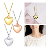Maxbell Openable Memorial Urn Necklace Fashion Love Heart for Party Thanksgiving Day Golden