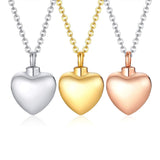 Maxbell Openable Memorial Urn Necklace Fashion Love Heart for Party Thanksgiving Day Golden