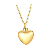 Maxbell Openable Memorial Urn Necklace Fashion Love Heart for Party Thanksgiving Day Golden