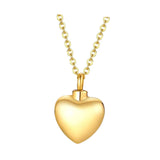 Maxbell Openable Memorial Urn Necklace Fashion Love Heart for Party Thanksgiving Day Golden