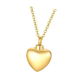 Maxbell Openable Memorial Urn Necklace Fashion Love Heart for Party Thanksgiving Day Golden