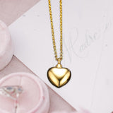 Maxbell Openable Memorial Urn Necklace Fashion Love Heart for Party Thanksgiving Day Golden