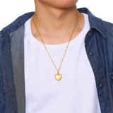 Maxbell Openable Memorial Urn Necklace Fashion Love Heart for Party Thanksgiving Day Golden
