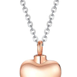 Maxbell Openable Memorial Urn Necklace Fashion Love Heart for Party Thanksgiving Day Rose Golden