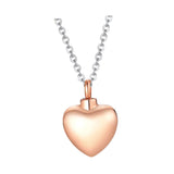Maxbell Openable Memorial Urn Necklace Fashion Love Heart for Party Thanksgiving Day Rose Golden
