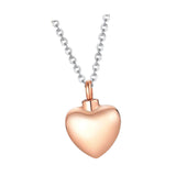 Maxbell Openable Memorial Urn Necklace Fashion Love Heart for Party Thanksgiving Day Rose Golden