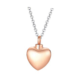 Maxbell Openable Memorial Urn Necklace Fashion Love Heart for Party Thanksgiving Day Rose Golden