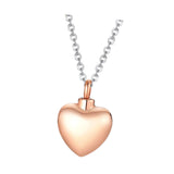 Maxbell Openable Memorial Urn Necklace Fashion Love Heart for Party Thanksgiving Day Rose Golden