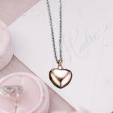 Maxbell Openable Memorial Urn Necklace Fashion Love Heart for Party Thanksgiving Day Rose Golden