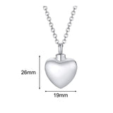 Maxbell Openable Memorial Urn Necklace Fashion Love Heart for Party Thanksgiving Day Argent