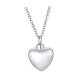 Maxbell Openable Memorial Urn Necklace Fashion Love Heart for Party Thanksgiving Day Argent