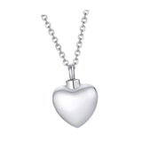 Maxbell Openable Memorial Urn Necklace Fashion Love Heart for Party Thanksgiving Day Argent