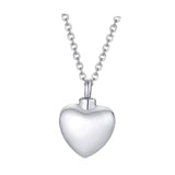 Maxbell Openable Memorial Urn Necklace Fashion Love Heart for Party Thanksgiving Day Argent