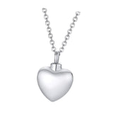 Maxbell Openable Memorial Urn Necklace Fashion Love Heart for Party Thanksgiving Day Argent