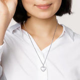 Maxbell Openable Memorial Urn Necklace Fashion Love Heart for Party Thanksgiving Day Argent