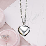 Maxbell Openable Memorial Urn Necklace Fashion Love Heart for Party Thanksgiving Day Argent