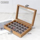 Maxbell Jewelry Tray Plate Storage Case with Cover for Pendant Home Gift for Women 24 Grids