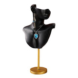 Maxbell Pendant Necklace Earrings Bust Display Stand Rack Chain for Girls Showing