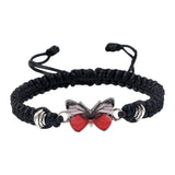 Maxbell Strand Braided Butterfly Charm String Bracelet Casual for Women Men Black