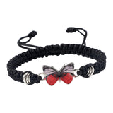 Maxbell Strand Braided Butterfly Charm String Bracelet Casual for Women Men Black