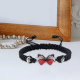 Maxbell Strand Braided Butterfly Charm String Bracelet Casual for Women Men Black