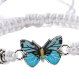 Maxbell Strand Braided Butterfly Charm String Bracelet Casual for Women Men White