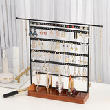 Maxbell 7 Tier Metal Jewelry Organizer Stand Earring Holder for dresser Bedroom