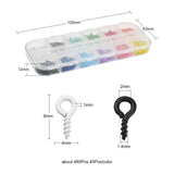 Maxbell Mini Screw Eye Pins Eye Screws for Cork Bottles DIY Crafts Art Craft Project Style A 8x4mm