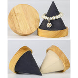 Maxbell Bangle Bracelet Holder Wooden for Home Exhibition Retail Stores Shows Dark Gray