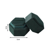 Maxbell Ring Box Holder Case Jewelry Packaging Gift Box Hexagonal for Proposal Dark green