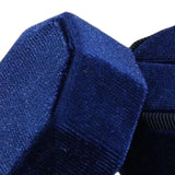 Maxbell Ring Box Holder Case Elegant and Luxurious Display Box for Engagement Gifts Navy blue