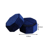 Maxbell Ring Box Holder Case Elegant and Luxurious Display Box for Engagement Gifts Navy blue