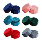 Maxbell Ring Box Holder Case Elegant and Luxurious Display Box for Engagement Gifts Navy blue
