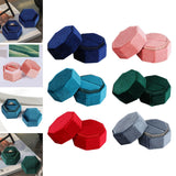 Maxbell Ring Box Holder Case Elegant and Luxurious Display Box for Engagement Gifts Navy blue