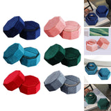 Maxbell Ring Box Holder Case Elegant and Luxurious Display Box for Engagement Gifts Navy blue