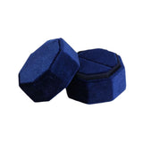 Maxbell Ring Box Holder Case Elegant and Luxurious Display Box for Engagement Gifts Navy blue