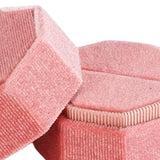 Maxbell Ring Box Holder Case Elegant and Luxurious Display Box for Engagement Gifts Pink