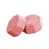 Maxbell Ring Box Holder Case Elegant and Luxurious Display Box for Engagement Gifts Pink