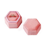 Maxbell Ring Box Holder Case Elegant and Luxurious Display Box for Engagement Gifts Pink