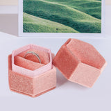 Maxbell Ring Box Holder Case Elegant and Luxurious Display Box for Engagement Gifts Pink