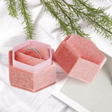 Maxbell Ring Box Holder Case Elegant and Luxurious Display Box for Engagement Gifts Pink