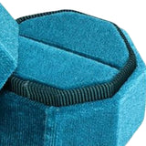 Maxbell Ring Box Holder Case Elegant and Luxurious Display Box for Engagement Gifts Light blue