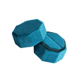 Maxbell Ring Box Holder Case Elegant and Luxurious Display Box for Engagement Gifts Light blue